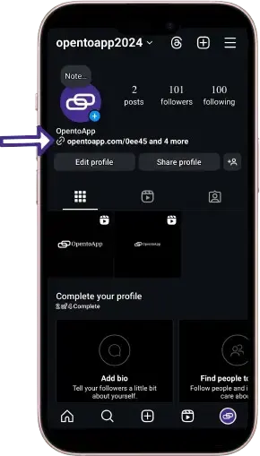 OpentoApp opens Instagram links in the app